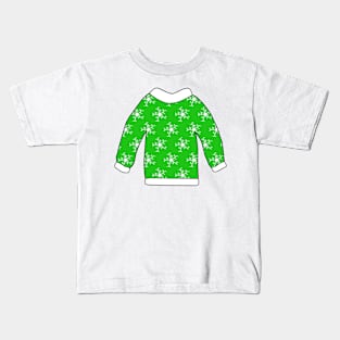 Green Ugly Holiday Sweater Kids T-Shirt